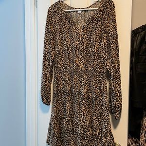 NWOT old navy leopard dress - m